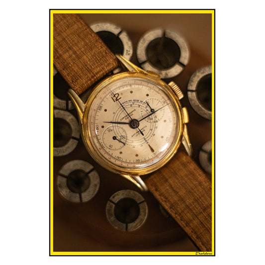 Chronographe Suisse Plaqué Or Vintage